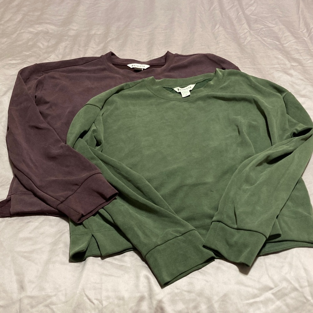 Athleta Sea Soft Crew Sweatshirt Lot of 2 Like New Medium